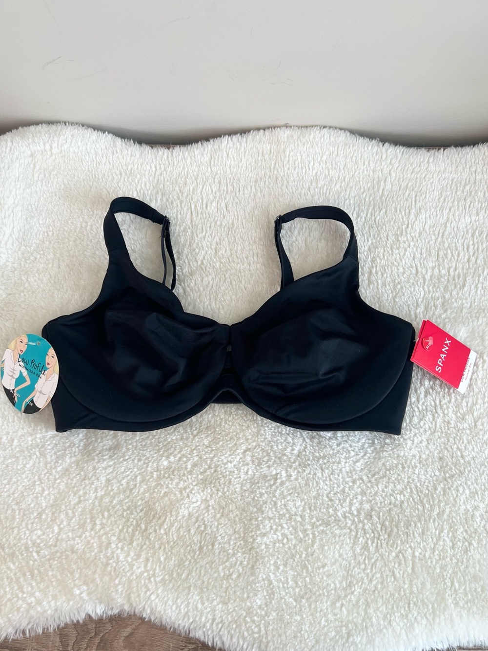 SPANX 34DD Black Low Profile Minimizer  Bra